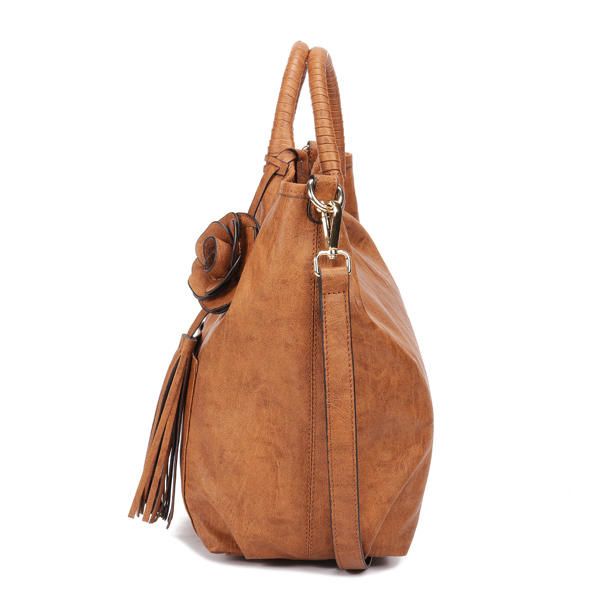 Bolso Bandolera De Hombro De Gran Capacidad Floral Retro De Estilo Nacional Para Mujer