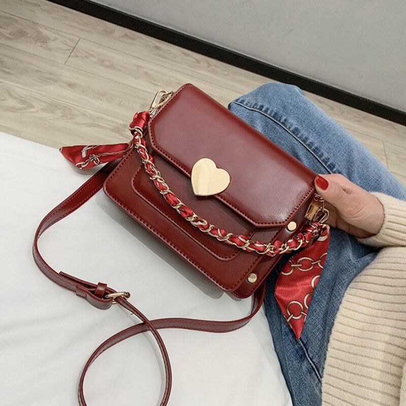 Bolso Bandolera Informal De Cuero Sintético Con Cremallera Y Cinta De Moda Para Mujer