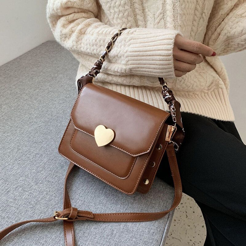 Bolso Bandolera Informal De Cuero Sintético Con Cremallera Y Cinta De Moda Para Mujer