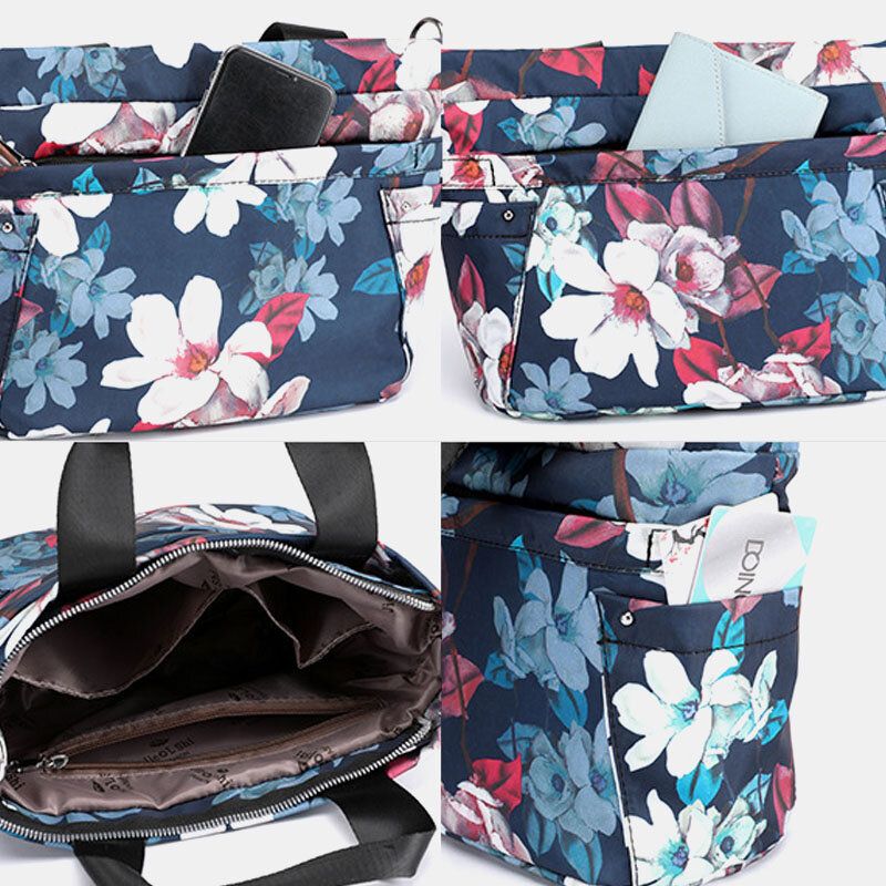 Bolso Bandolera Informal Estampado Multibolsillos Impermeable Para Mujer