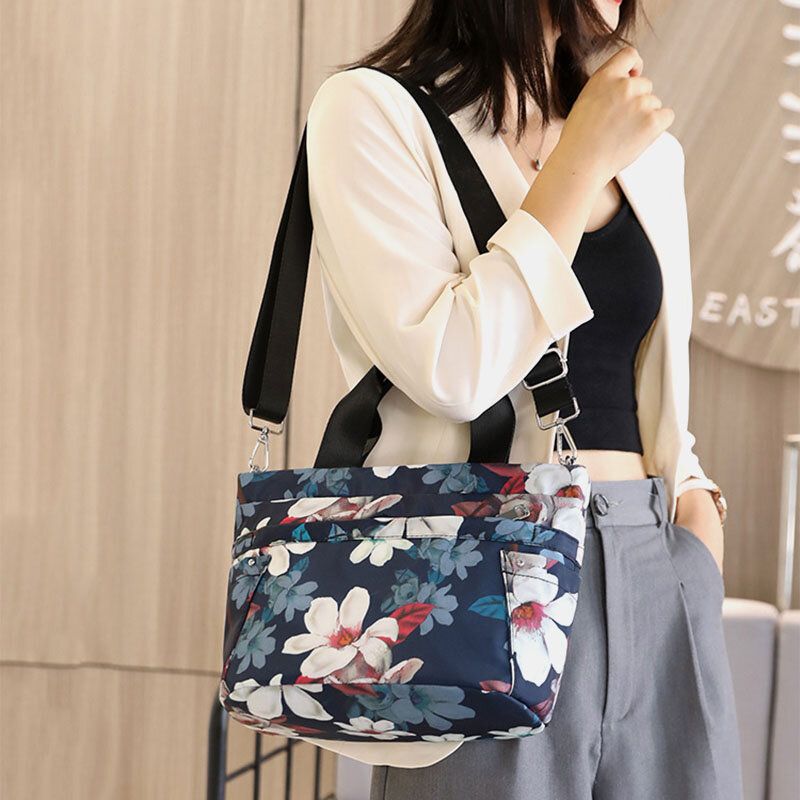 Bolso Bandolera Informal Estampado Multibolsillos Impermeable Para Mujer