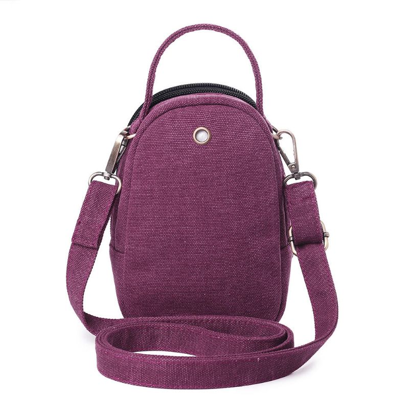 Bolso Bandolera Informal De Lona Vintage Para Mujer Bolso Para Teléfono