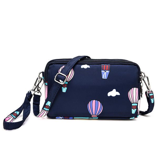 Bolso Bandolera Informal Multinivel Colorido De Nailon Para Mujer