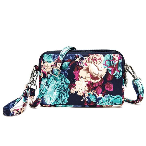 Bolso Bandolera Informal Multinivel Colorido De Nailon Para Mujer