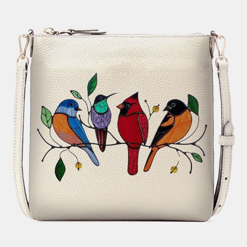 Bolso Bandolera Ligero Impermeable De Gran Capacidad Con Estampado Manchado De Pájaros Para Mujer Bolso Bandolera