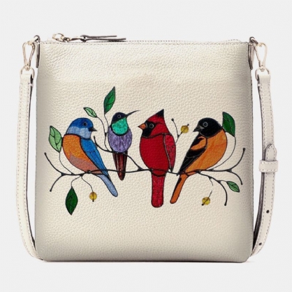 Bolso Bandolera Ligero Impermeable De Gran Capacidad Con Estampado Manchado De Pájaros Para Mujer Bolso Bandolera