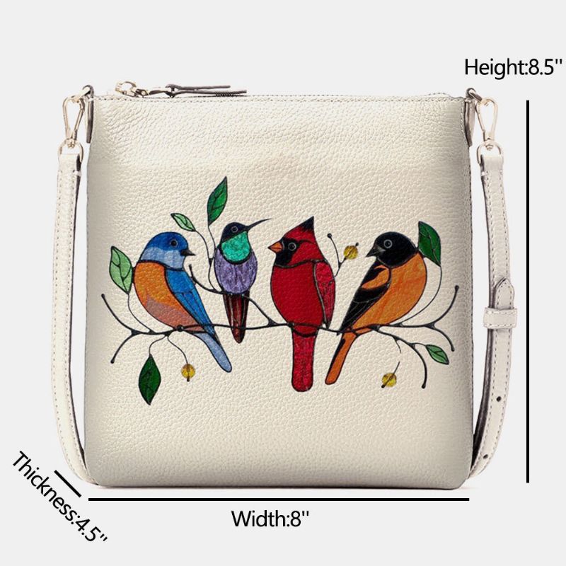 Bolso Bandolera Ligero Impermeable De Gran Capacidad Con Estampado Manchado De Pájaros Para Mujer Bolso Bandolera