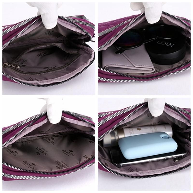 Bolso Bandolera Liso De Nailon Resistente Al Agua Para Mujer