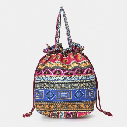 Bolso Bandolera De Lona Étnica Para Mujer