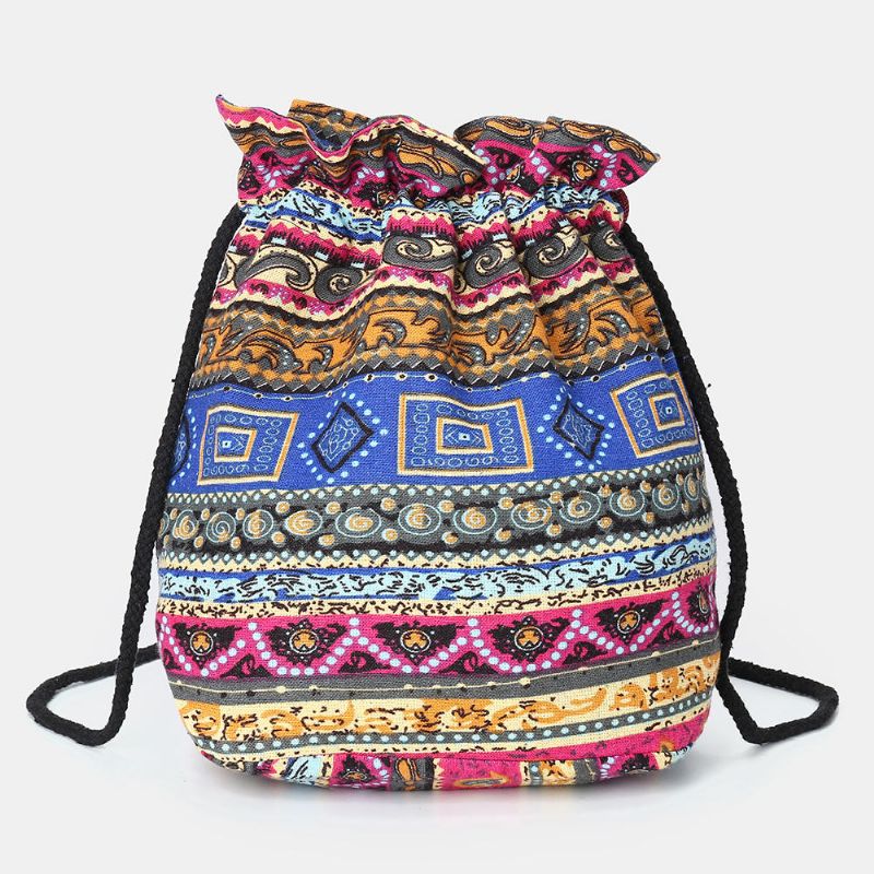 Bolso Bandolera De Lona Étnica Para Mujer