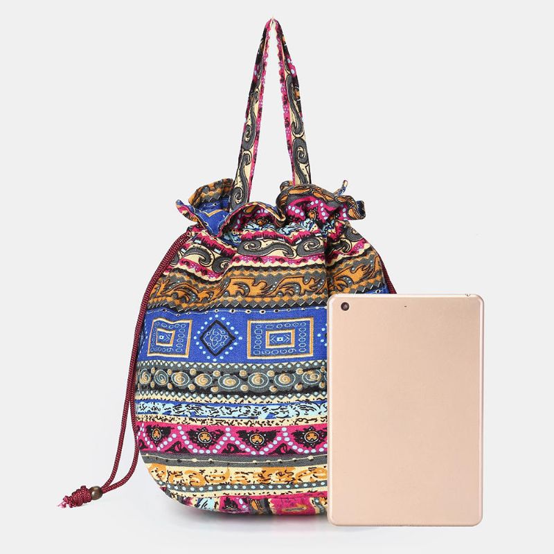 Bolso Bandolera De Lona Étnica Para Mujer