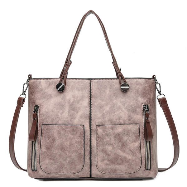 Bolso Bandolera Minimalista De Cuero Artificial Para Mujer