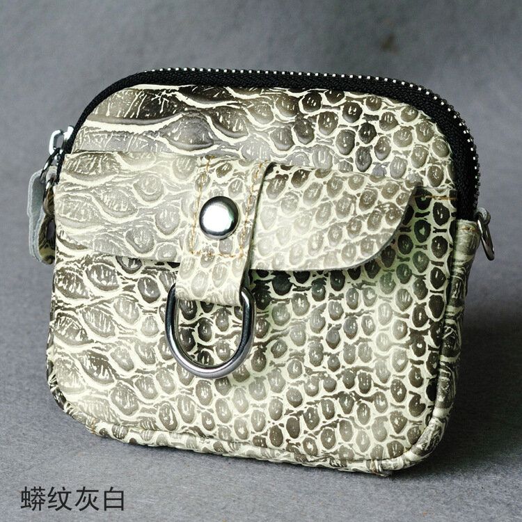 Bolso Bandolera De Monedas Y Llaves Suaves De Estilo Corto De Cuero Genuino Para Mujer