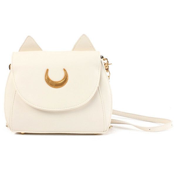 Bolso Bandolera De Mujer Dulce Bolsos De Hombro De Gato Con Estampado De Luna Y Diseño De Patrón De Oreja