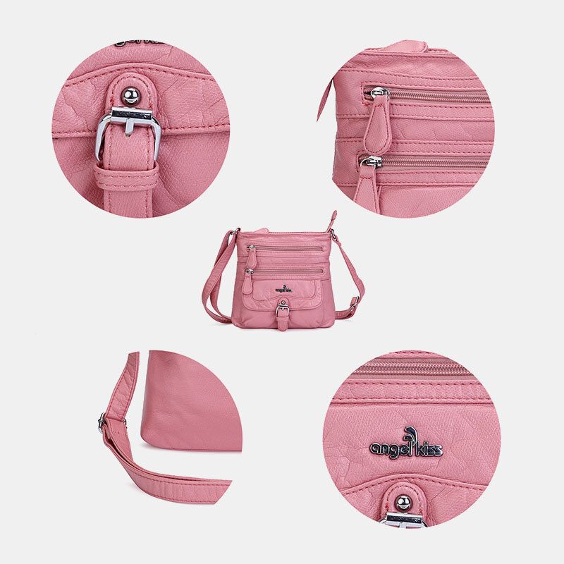 Bolso Bandolera Multibolsillos Antirrobo Impermeable Para Mujer