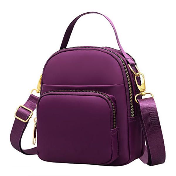 Bolso Bandolera Multibolsillos De Nailon Para Mujer Bolso De Hombro Ligero