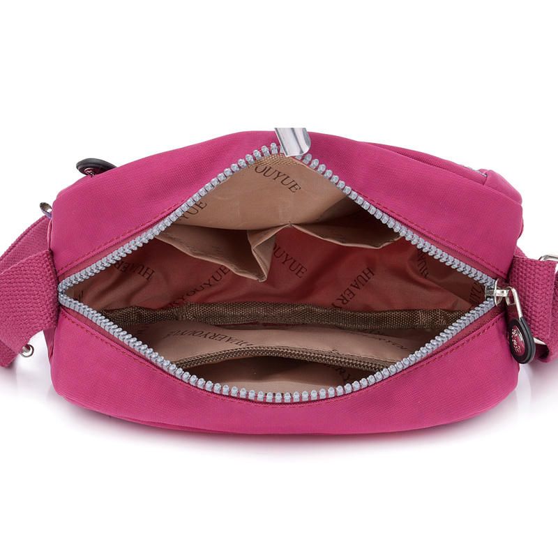 Bolso Bandolera Multibolsillos Para Mujer Bolso Impermeable De Nailon