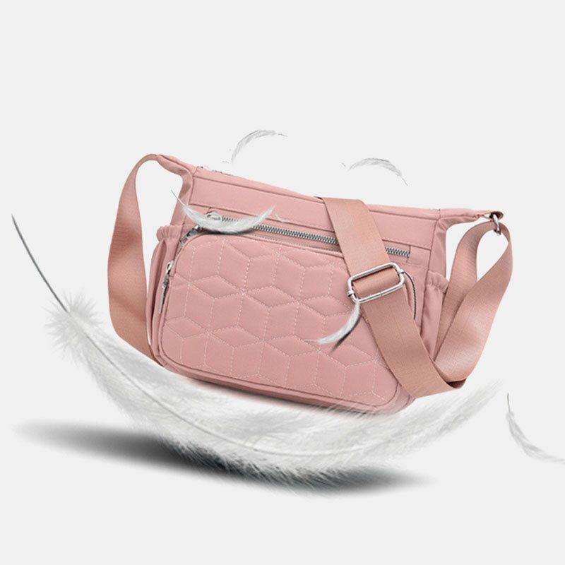 Bolso Bandolera Multibolsillos Sólido Impermeable Para Mujer