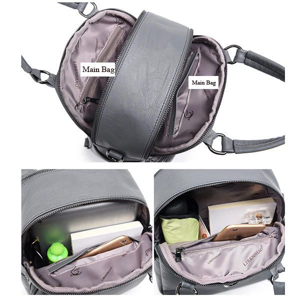 Bolso Bandolera Multifuncional De Cuero Pu Para Mujer