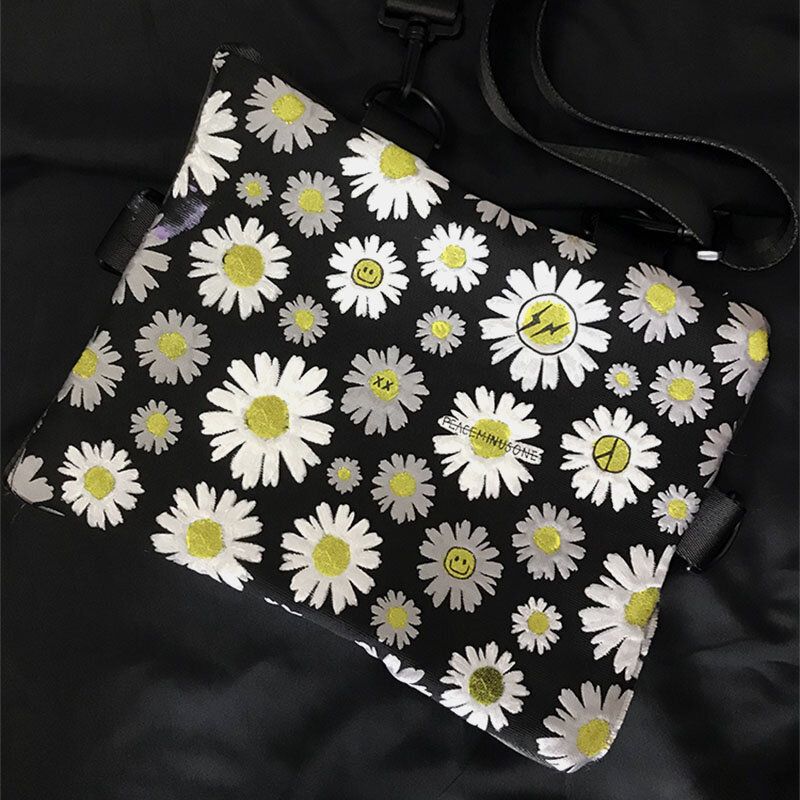 Bolso Bandolera De Nailon Con Flor Informal De Margarita Para Mujer