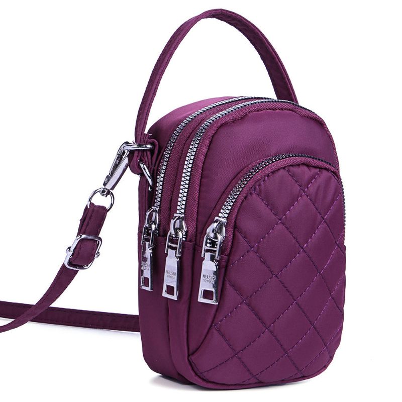 Bolso Bandolera De Nailon Con Múltiples Bolsillos Para Teléfono Para Mujer