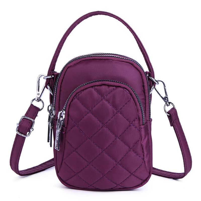 Bolso Bandolera De Nailon Con Múltiples Bolsillos Para Teléfono Para Mujer