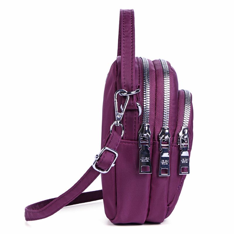 Bolso Bandolera De Nailon Con Múltiples Bolsillos Para Teléfono Para Mujer