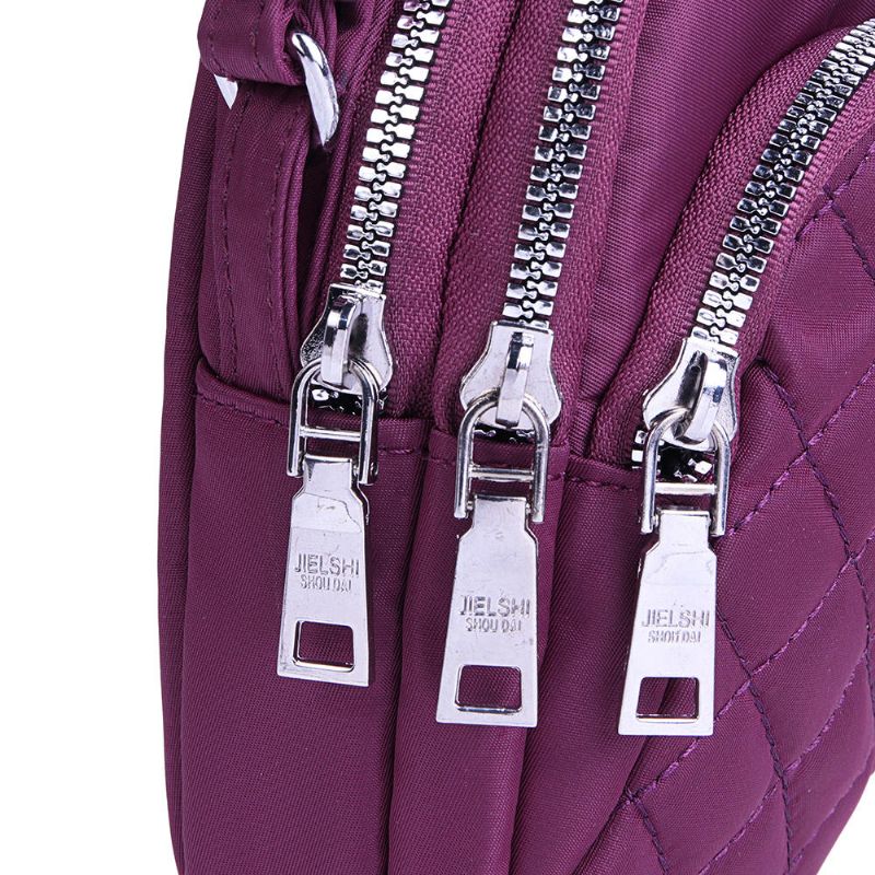 Bolso Bandolera De Nailon Con Múltiples Bolsillos Para Teléfono Para Mujer