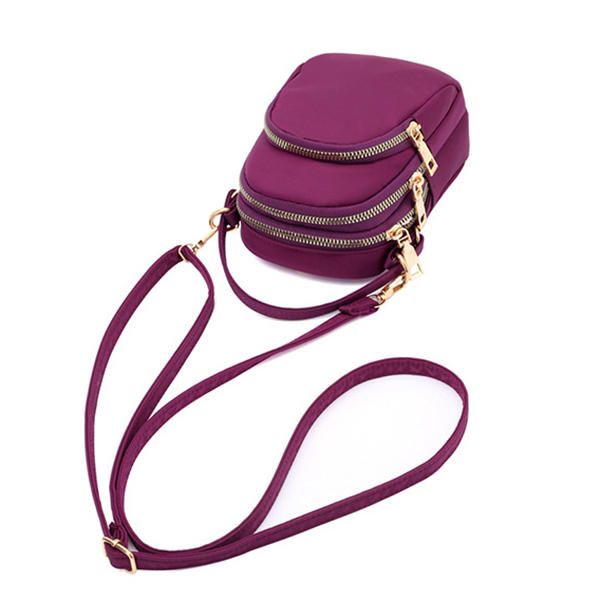 Bolso Bandolera De Nailon Con Múltiples Bolsillos Para Teléfono Para Mujer