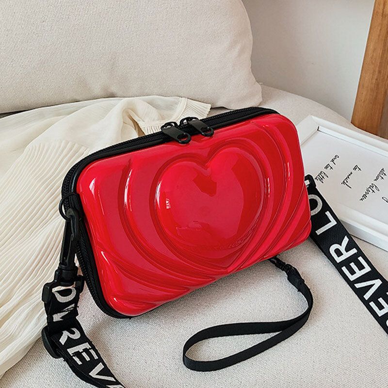 Bolso Bandolera Para Teléfono Con Baúl Sólido Love De 6.5 Pulgadas Para Mujer