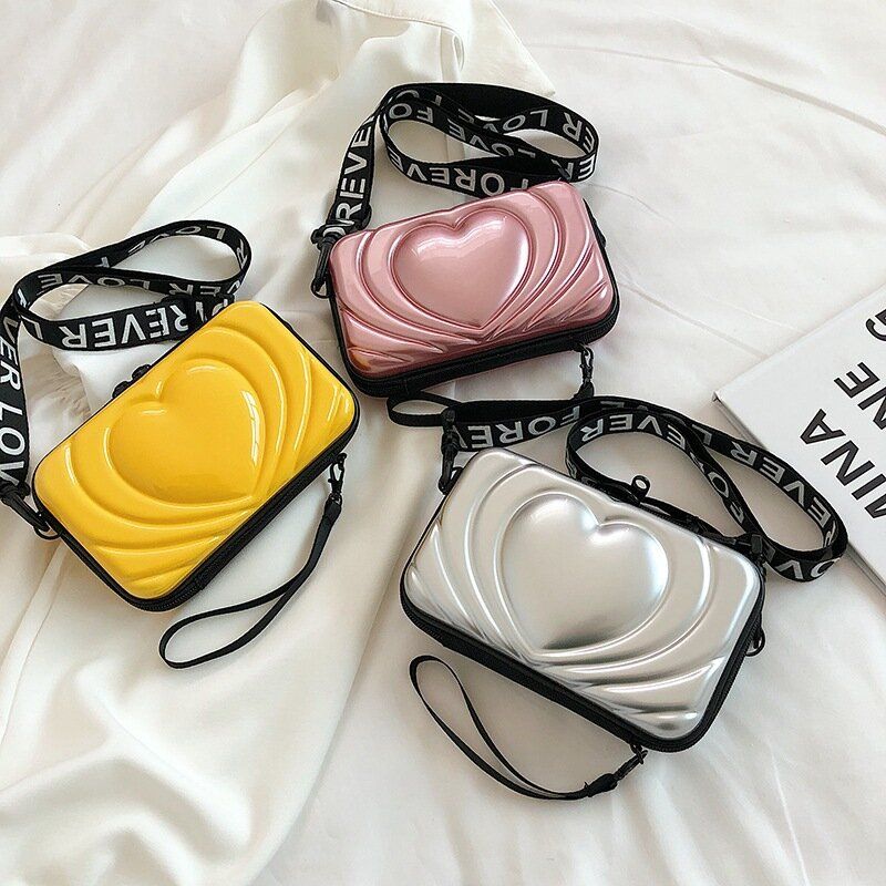 Bolso Bandolera Para Teléfono Con Baúl Sólido Love De 6.5 Pulgadas Para Mujer