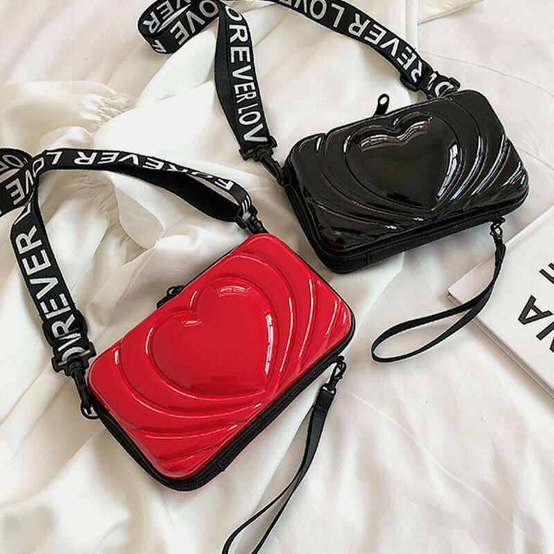 Bolso Bandolera Para Teléfono Con Baúl Sólido Love De 6.5 Pulgadas Para Mujer