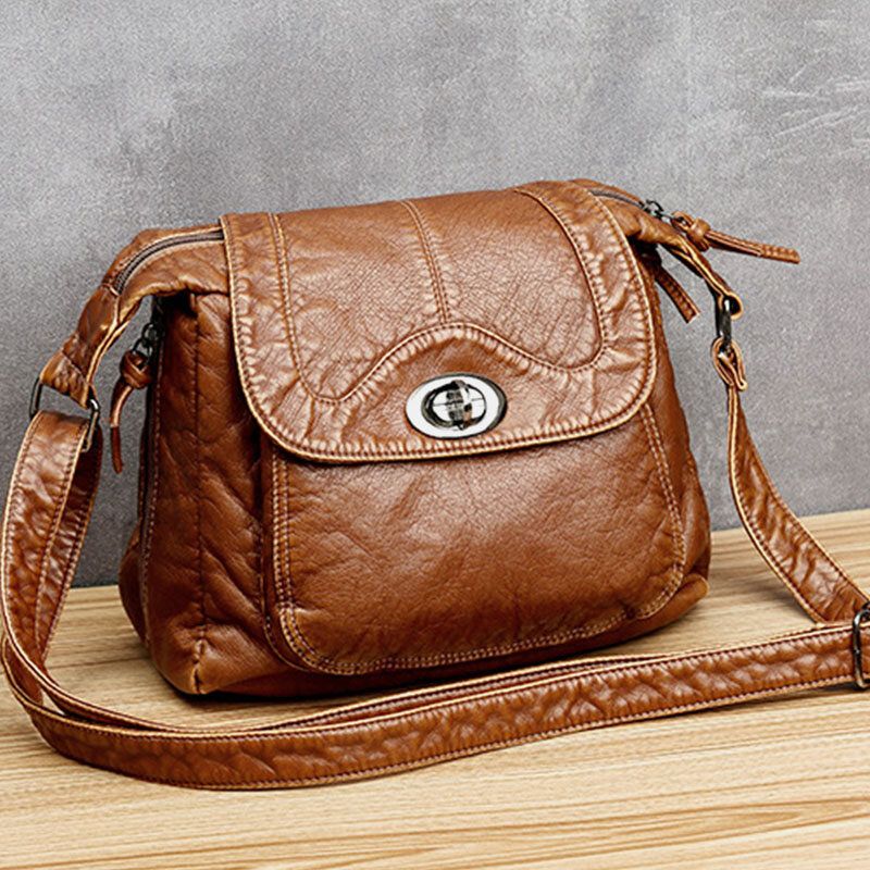 Bolso Bandolera Pequeño Casual Sólido Vintage Para Mujer