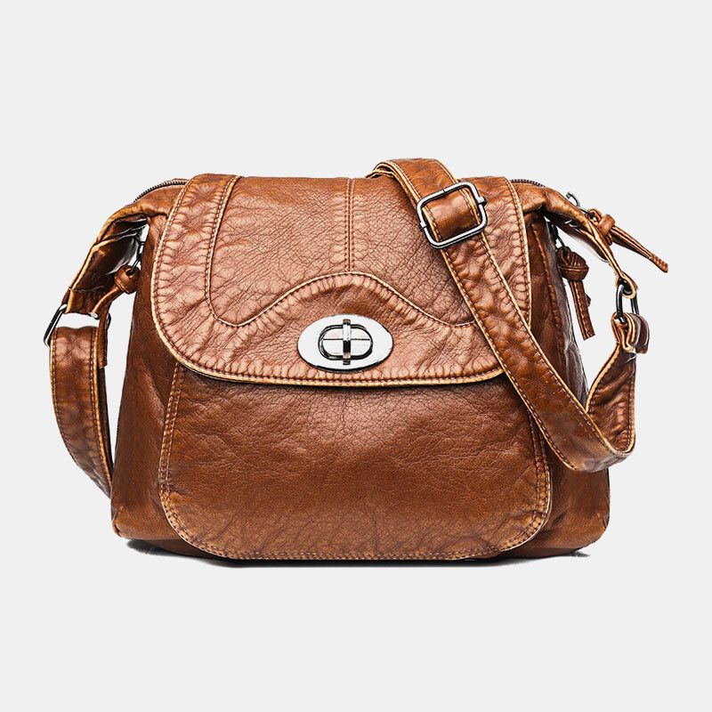 Bolso Bandolera Pequeño Casual Sólido Vintage Para Mujer