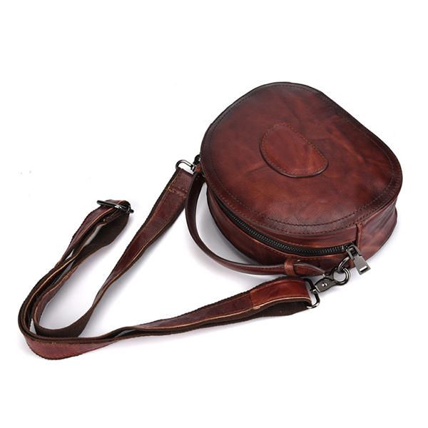 Bolso Bandolera De Piel De Vaca De Cuero Genuino Vintage Para Mujer