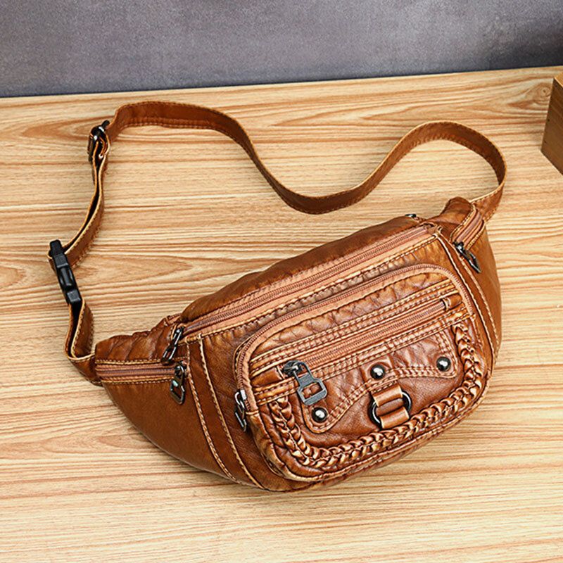 Bolso Bandolera Vintage Con Remaches Sólidos Para Mujer Bolso Bandolera En El Pecho