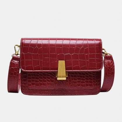 Bolso Bandolera Vintage Lizard Grain Para Mujer