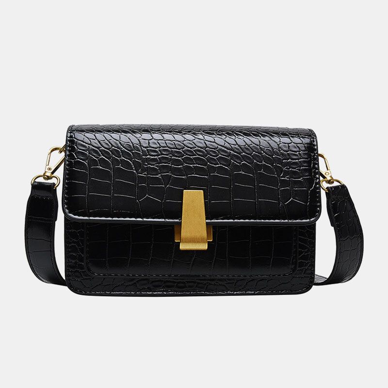 Bolso Bandolera Vintage Lizard Grain Para Mujer