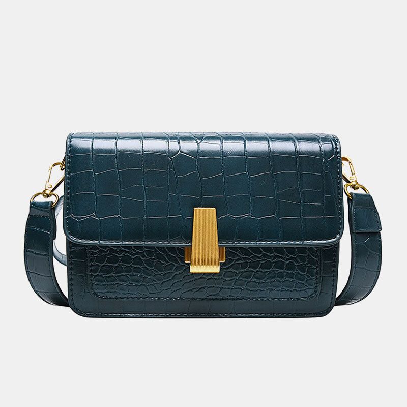 Bolso Bandolera Vintage Lizard Grain Para Mujer