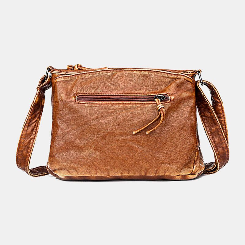 Bolso Bandolera Vintage De Mediana Edad Con Múltiples Bolsillos Para Mujer