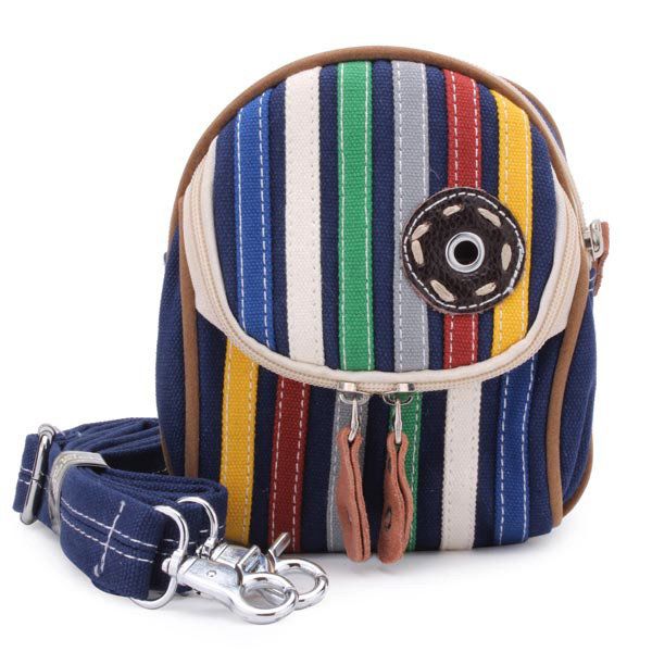 Bolso De Cintura A Rayas De Colores Causales Unisex De Moda Bolso Cruzado