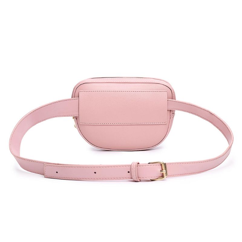 Bolso De Cintura Con Cadena Para Mujer Bolso De Teléfono Sólido Bolso Bandolera