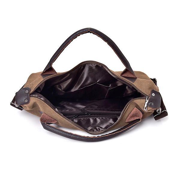 Bolso De Compras Informal De Lona Para Mujer Bolso De Hombro De Gran Capacidad