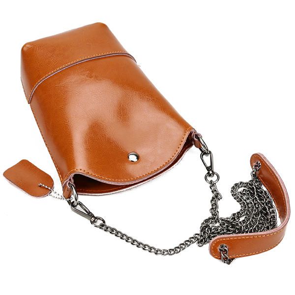 Bolso De Cubo Vintage De Cuero Genuino Para Mujer Bolso De Teléfono Sólido Bolso De Ocio Mini Bandolera