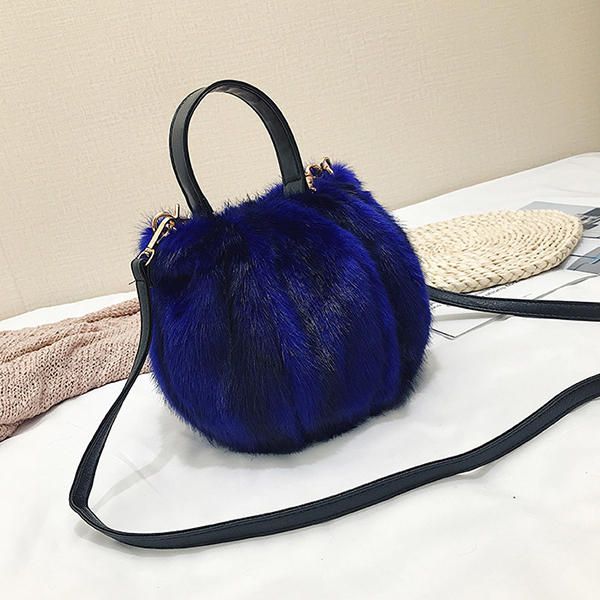 Bolso De Felpa De Leopardo Para Mujer Bolso De Cubo De Algodón