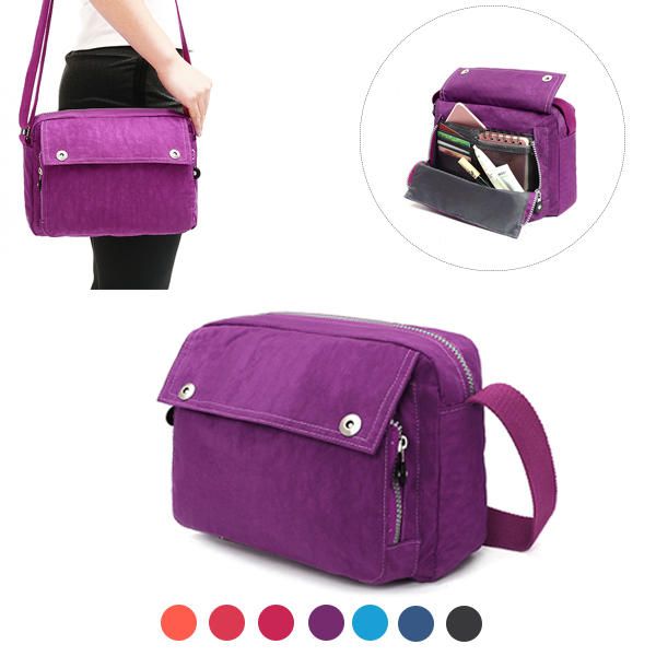 Bolso Funcional Impermeable De Nailon Para Mujer Bolso De Embarque Bolso De Pasaporte Bolso Bandolera