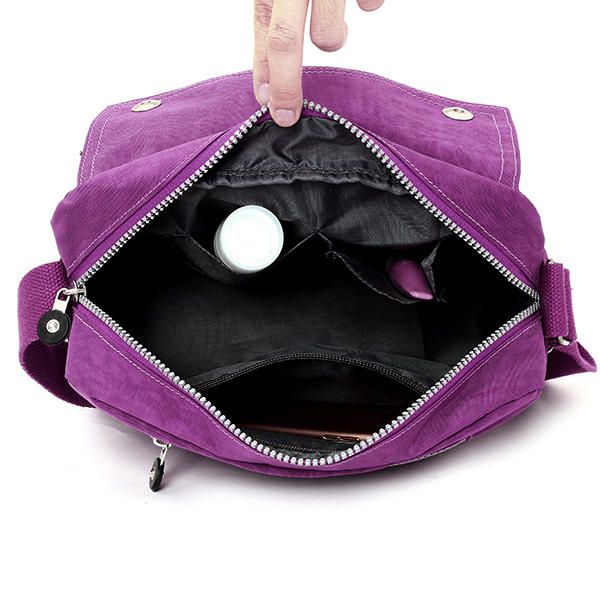 Bolso Funcional Impermeable De Nailon Para Mujer Bolso De Embarque Bolso De Pasaporte Bolso Bandolera