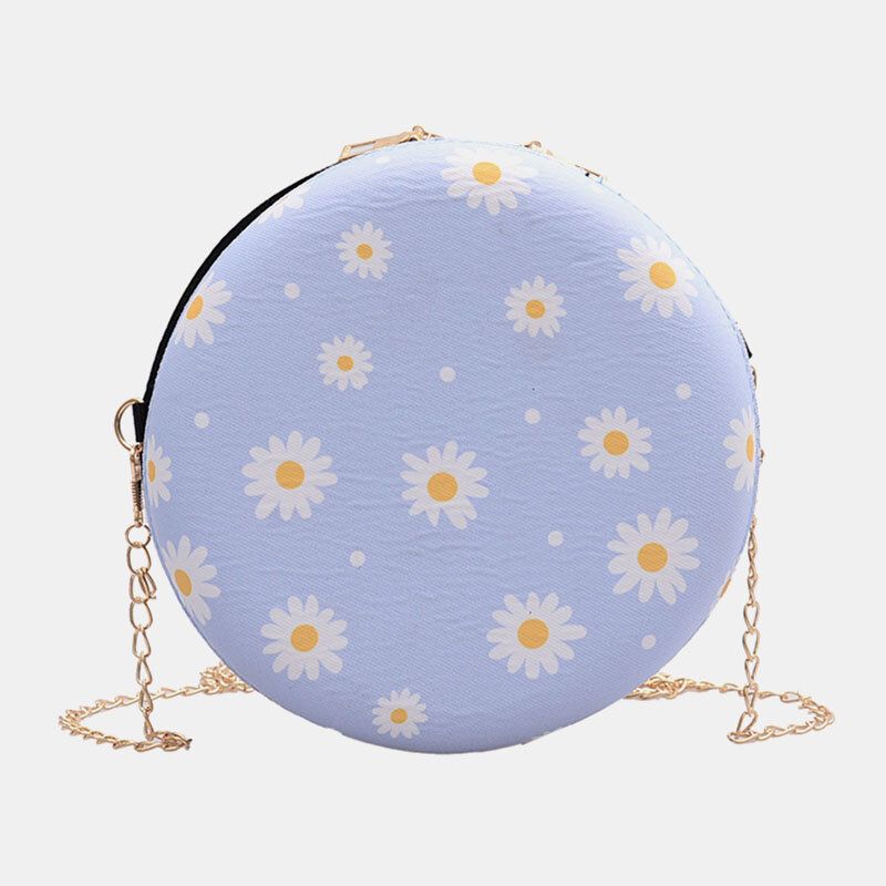 Bolso De Hombro De Cadena Con Estampado De Margaritas Punteadas Para Mujer