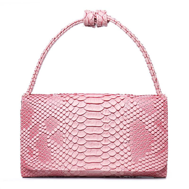 Bolso De Hombro Con Cadena De Cuero Genuino De Piel De Serpiente Para Mujer Bolso Bandolera Cartera Larga