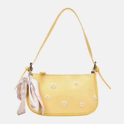 Bolso De Hombro Con Estampado De Margaritas Punteadas Para Mujer